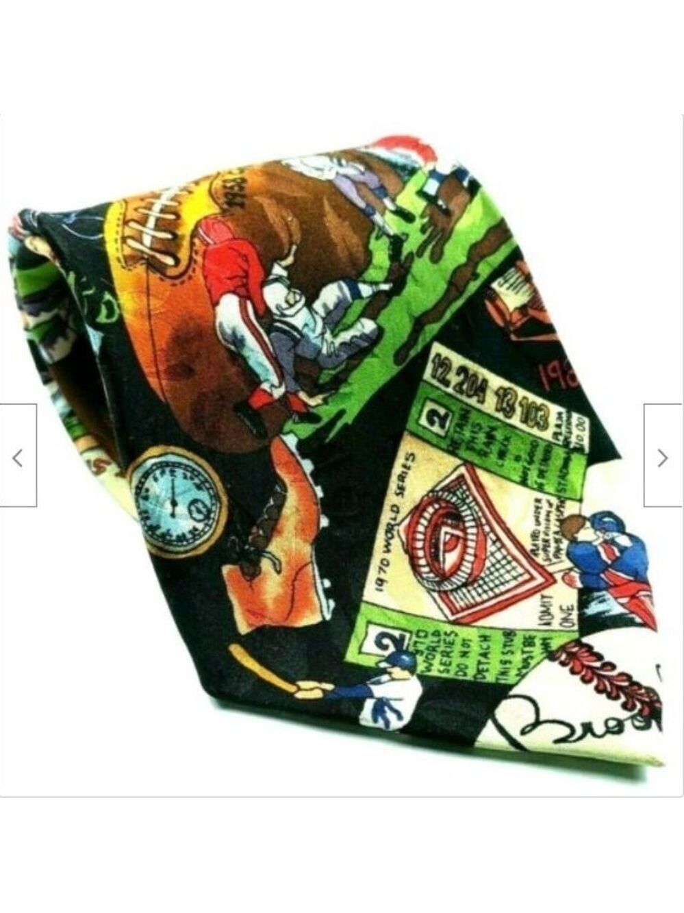 Vintage Nicole Miller 1993 Football Hockey Necktie